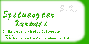 szilveszter karpati business card
